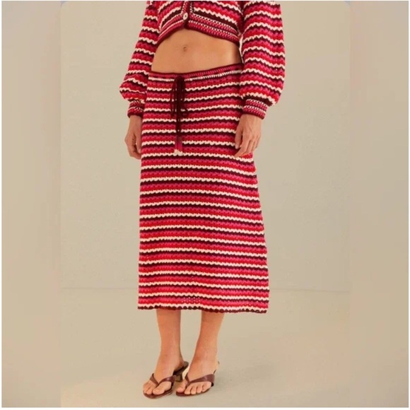 NWT FARM RIO COLORFUL CROCHET SKIRT- SIZE Large - Picture 2 of 9